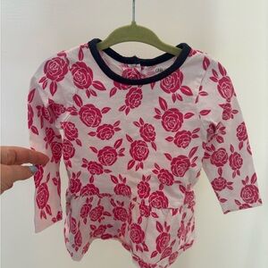 Little Me Pink 🌹 Rose 🌹 Long Sleeved Shirt Duo
